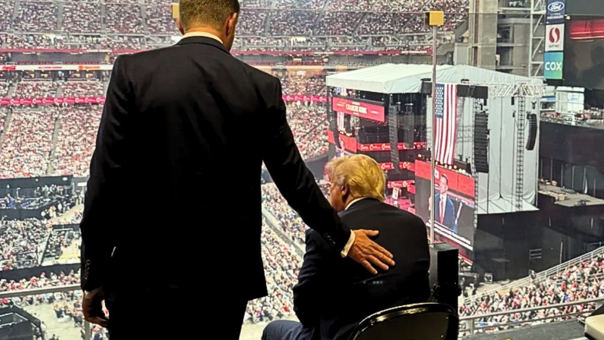Donald Trump en el estadio State Farm de Glendale