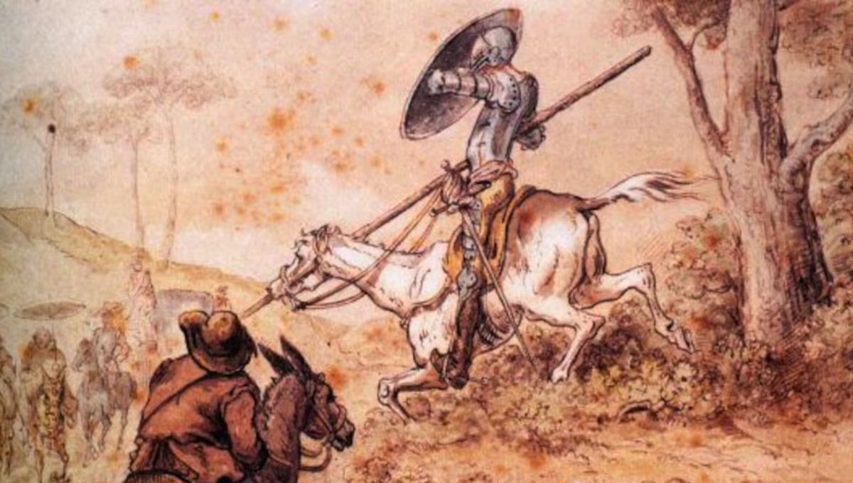 Imagen alusiva a la novela Don Qujote de La Mancha. Imagen alusiva a la novela Don Qujote de La Mancha.
