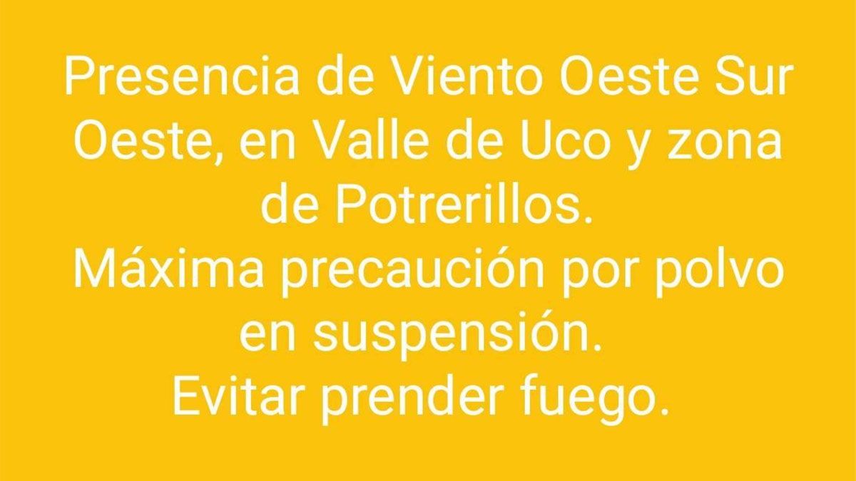 Alerta de Defensa Civil.