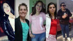 Karen, Alicia, Agostina, Pía y Aida, víctimas de femicidios en Mendoza durante 2022.