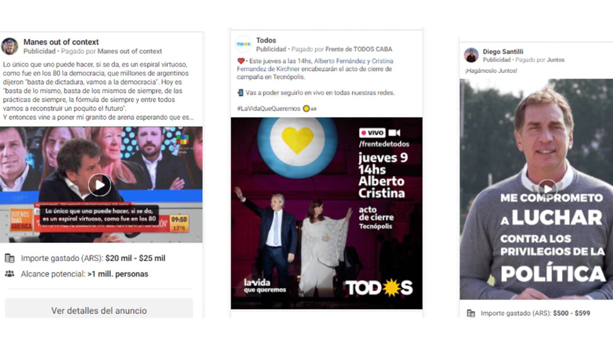 Para las PASO los principales candidatos gastaron más de $ 100 millones en&nbsp; redes sociales.