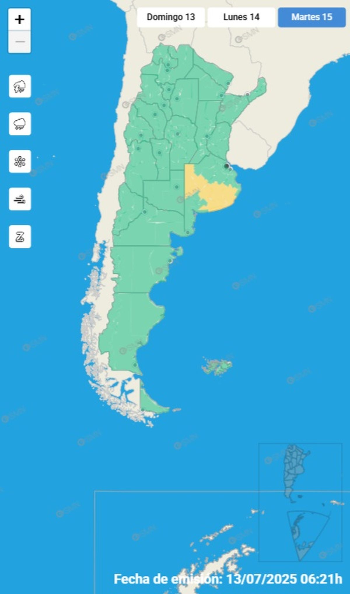 Esta es la única provincia afectada Esta es la única provincia afectada