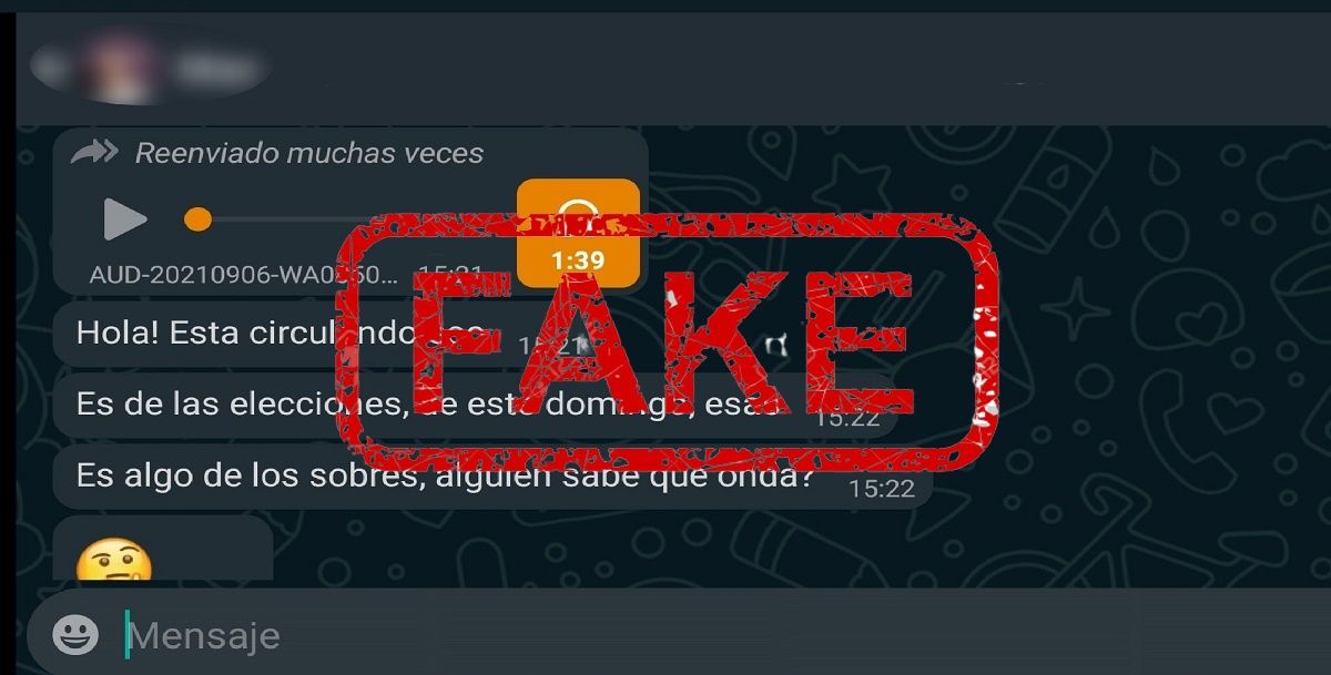 Elecciones 2021: falso audio viral sobre el cierre de sobres