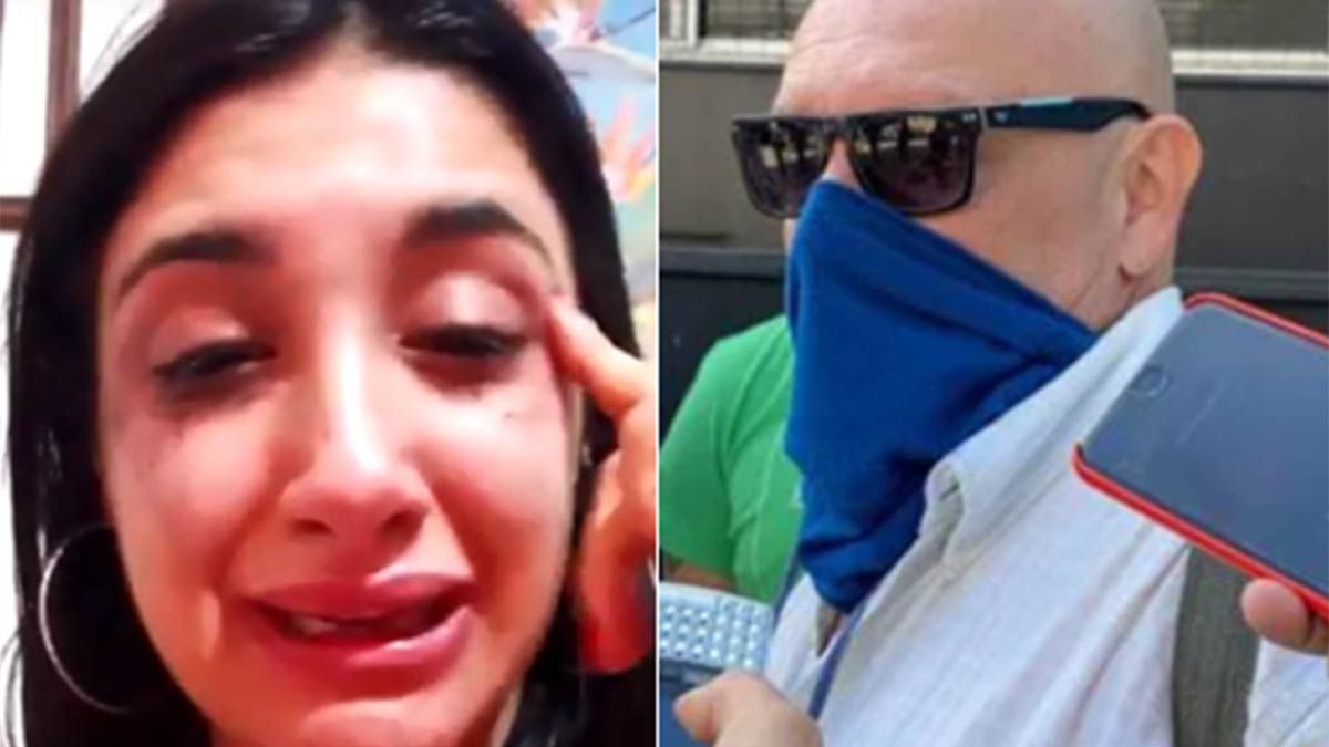 Sofía y el taxista rosarino denunciado.&nbsp;