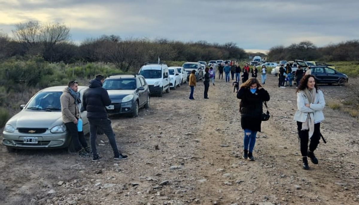 El acto cerca del límite con Mendoza. El acto cerca del límite con Mendoza.