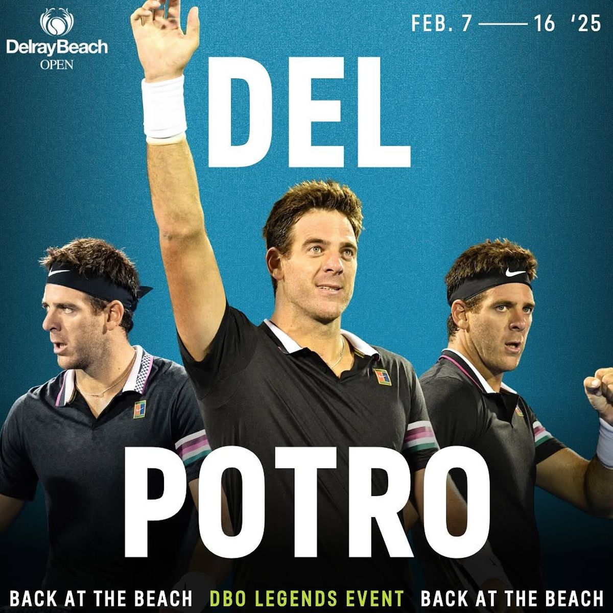 El Delray Beach Open anunció el regreso de Delpo. El Delray Beach Open anunció el regreso de Delpo.