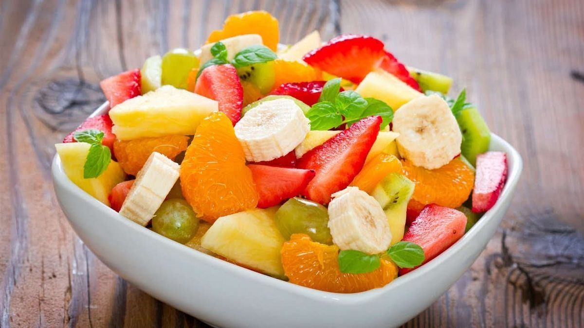 Una posible ensalada de frutas para Navidad.&nbsp;