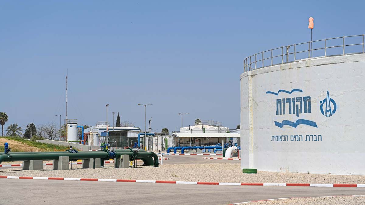 Una de las plantas de tratamiento de agua en Israel.