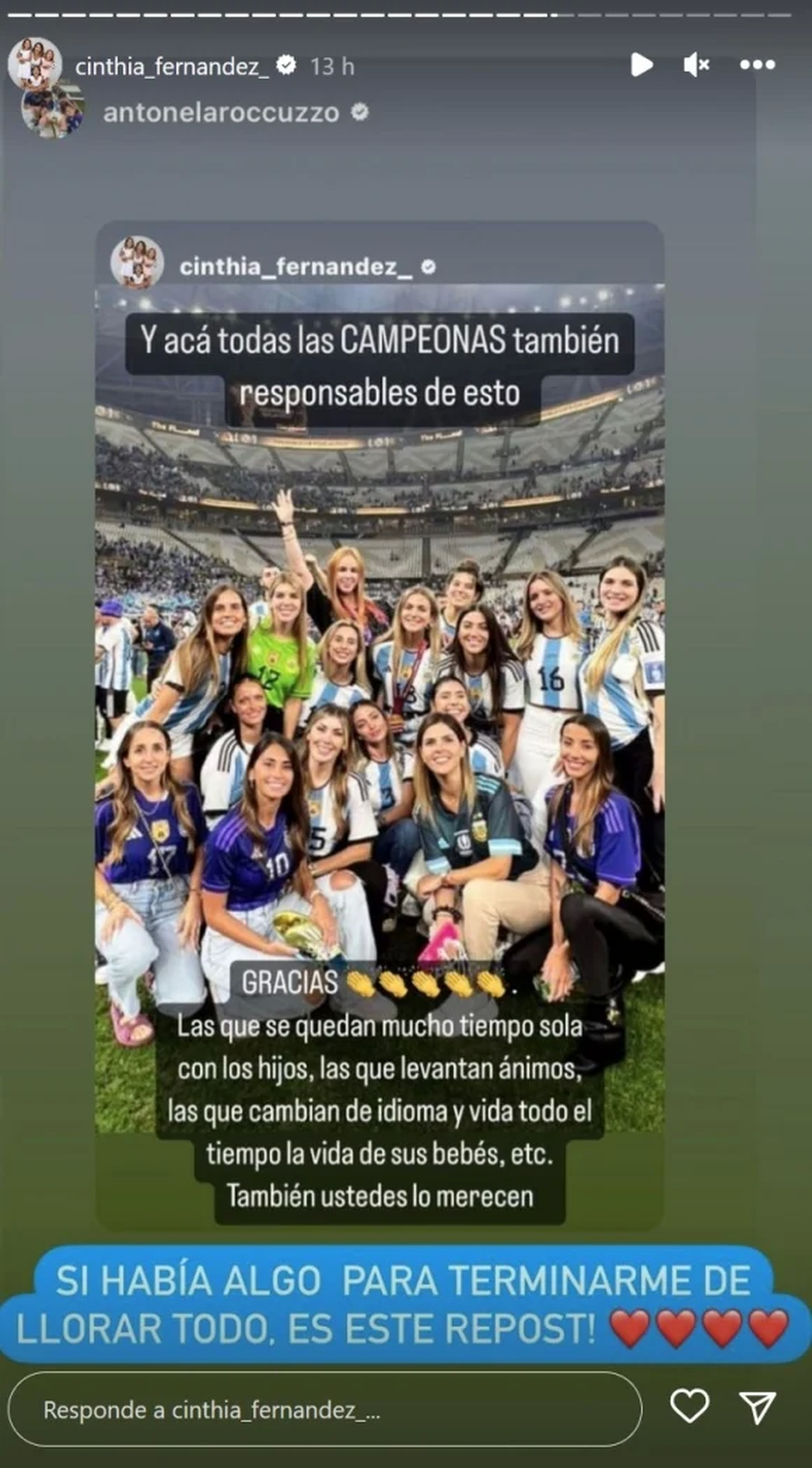 Antonela Roccuzzo le contestó y Cinthia Fernández se largó a llorar.