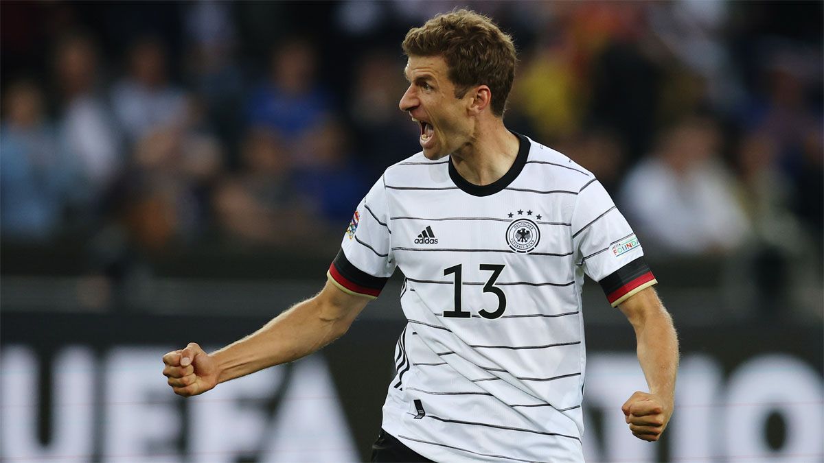 Thomas Müller marcó uno de los goles de Alemania ante Italia.