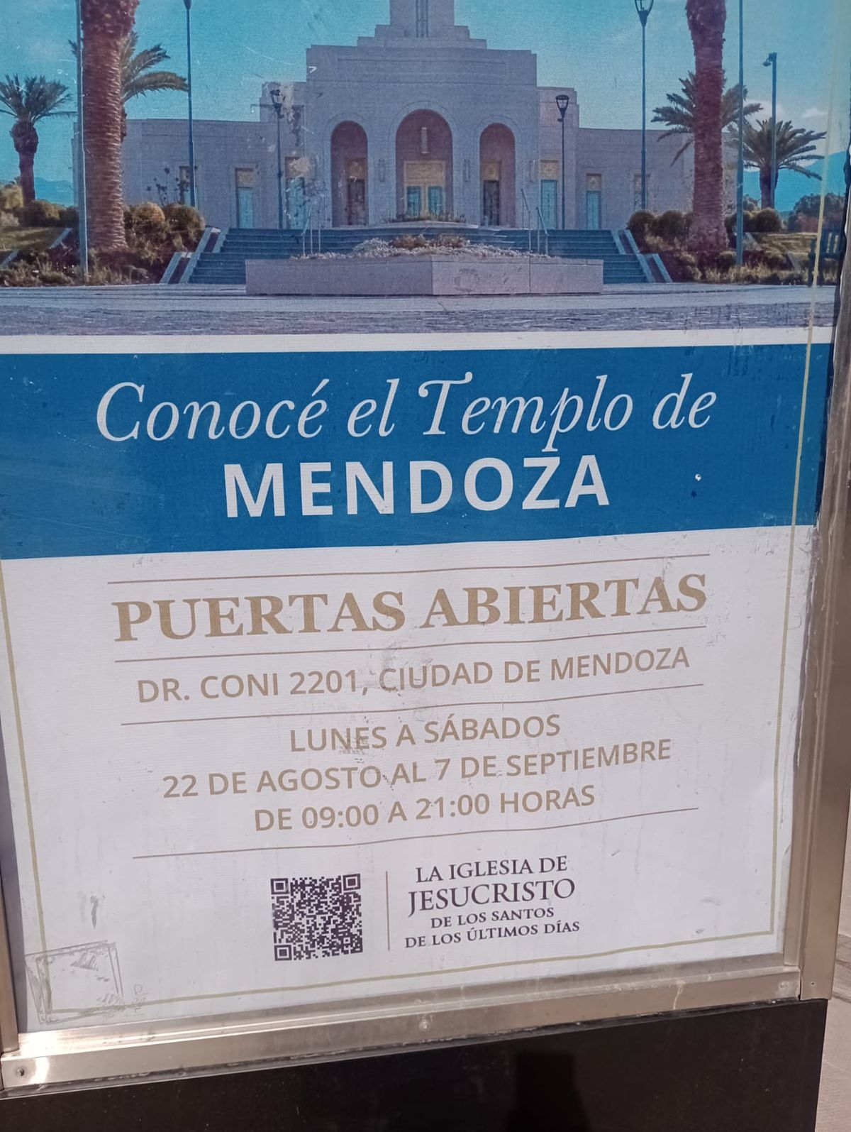 La invitación para conocer el templo mormón que se ha visibilizado. La invitación para conocer el templo mormón que se ha visibilizado.