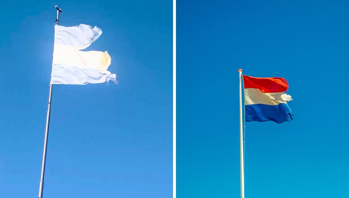 ¿Qué se debe hacer con una bandera rota?