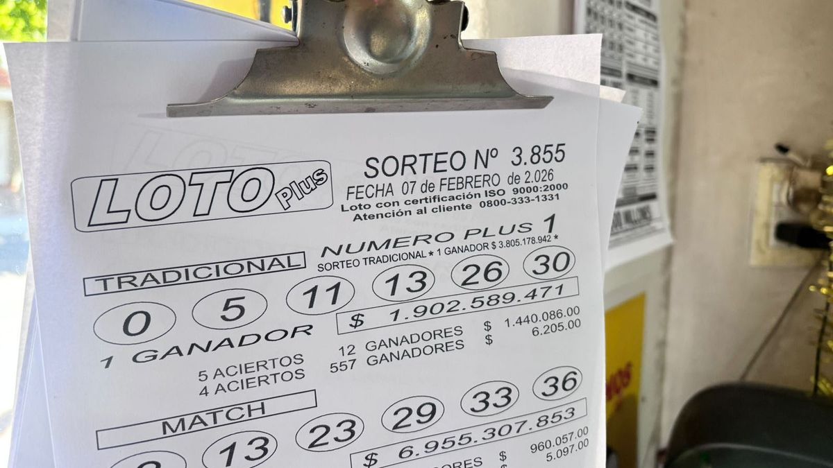 Un mendocino ganó en el Loto Plus casi $6.000 millones. Un mendocino ganó en el Loto Plus casi $6.000 millones.