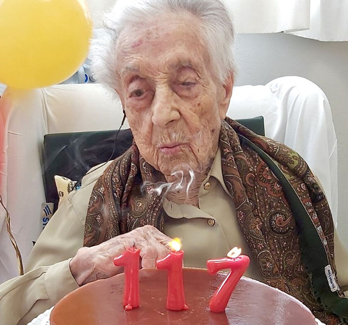 María Branyas, a sus 117 años. María Branyas, a sus 117 años.