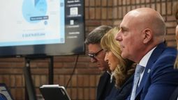 El presidente de la Suprema Corte de Justicia de Mendoza, Dalmiro Garay, durante su exposición en la Legislatura.