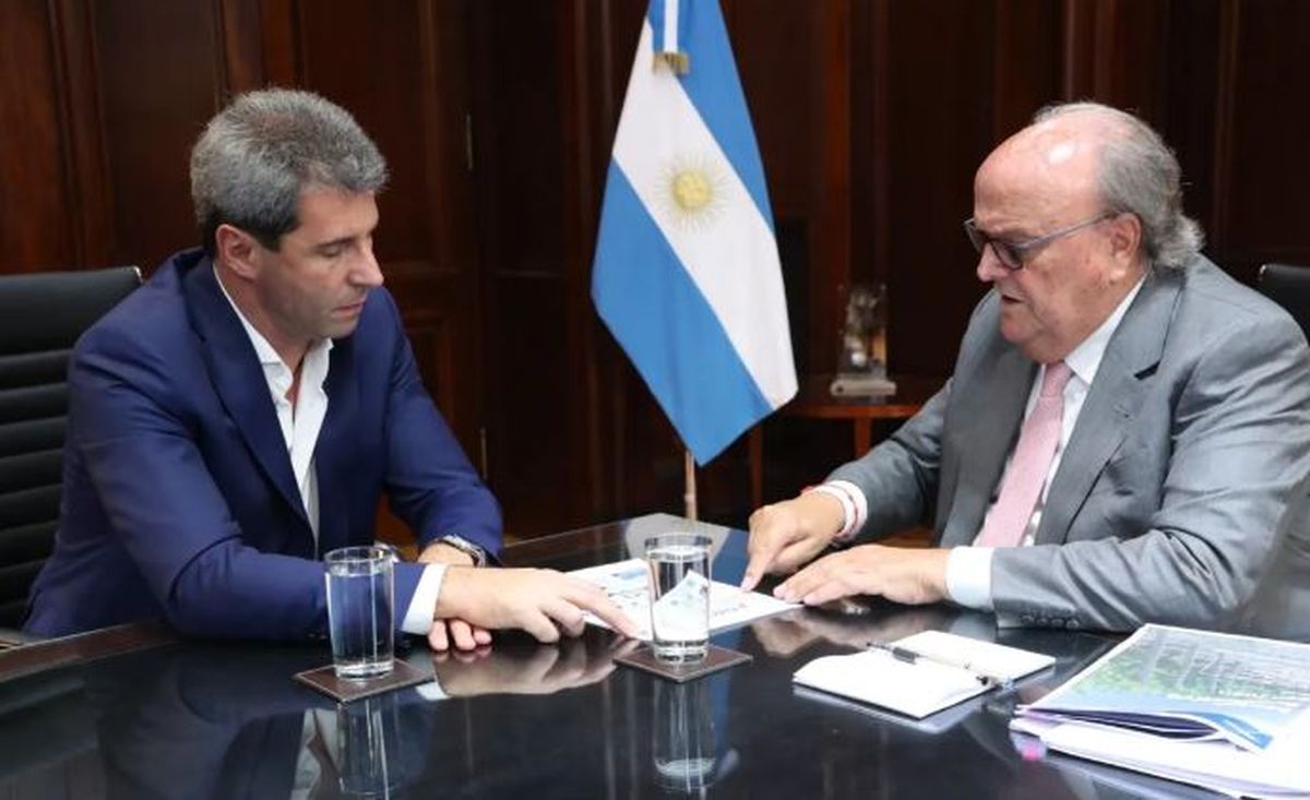 La reunión entre el gobernador de San Juan, Sergio Uñac y el secretario de Industria de la Nación, José De Mendiguren.