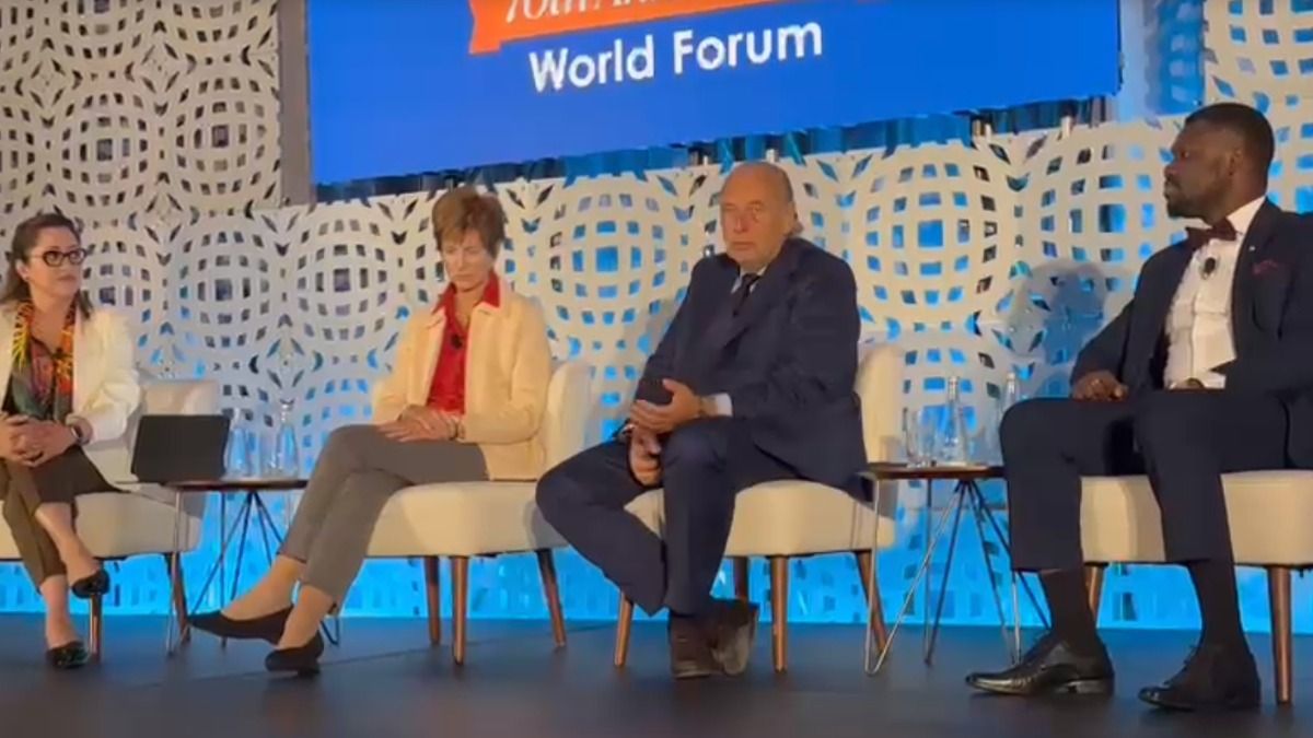 Manzano durante su participación en el panel del World Forum. Manzano durante su participación en el panel del World Forum.