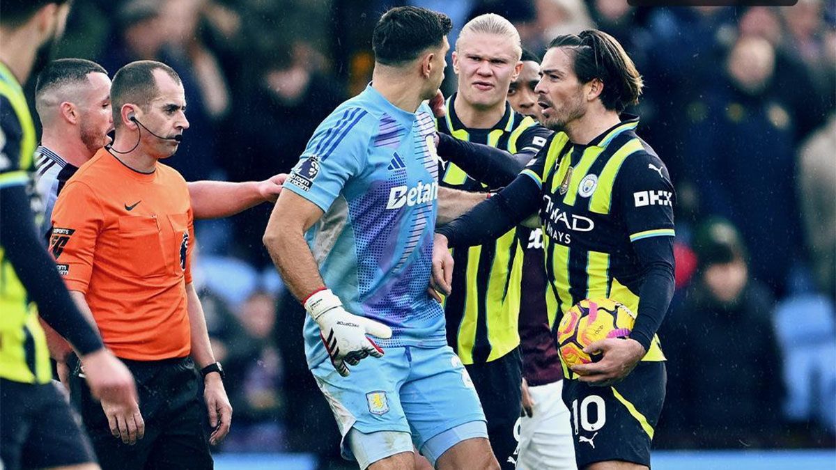 El Dibu Martínez se peleò con Haaland y Grealish.
