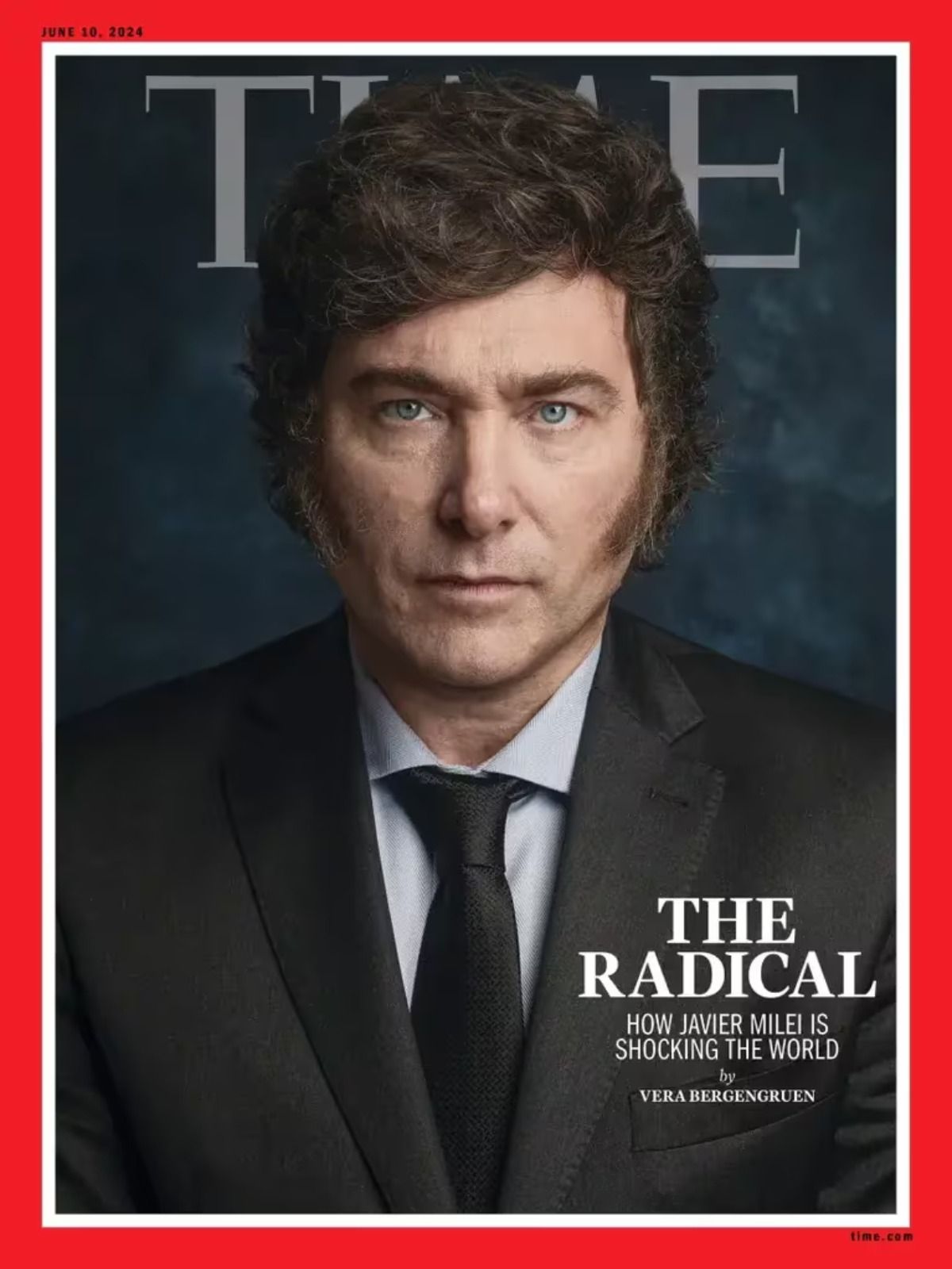 Javier Milei en la portada de Time.