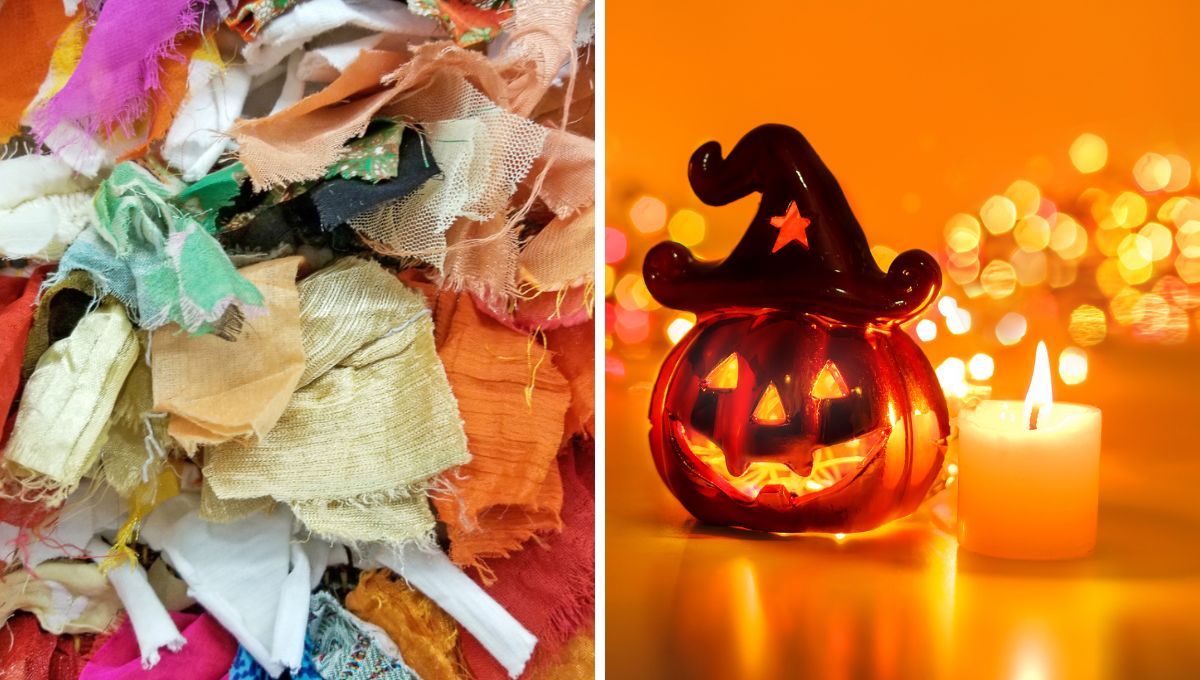 Con retazos de tela y un poco de hilo, crea una guirnalda de fantasmas para Halloween