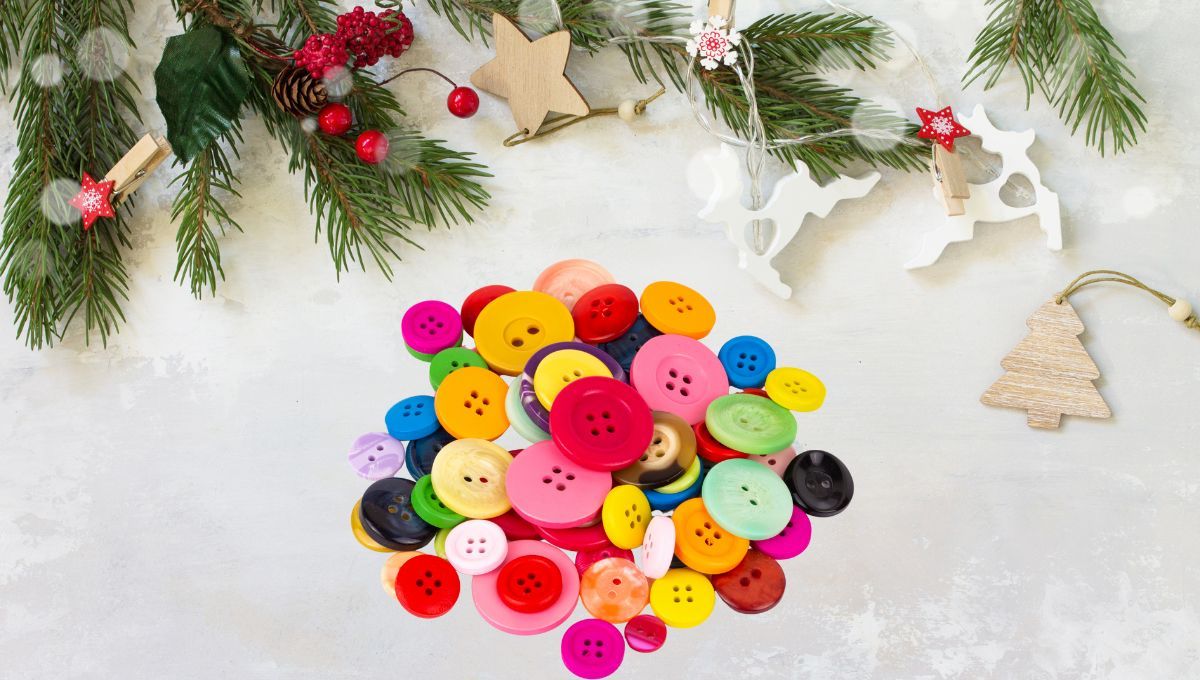 Con algunos botones, aprendé a hacer un hermoso adorno con forma de pinito de Navidad