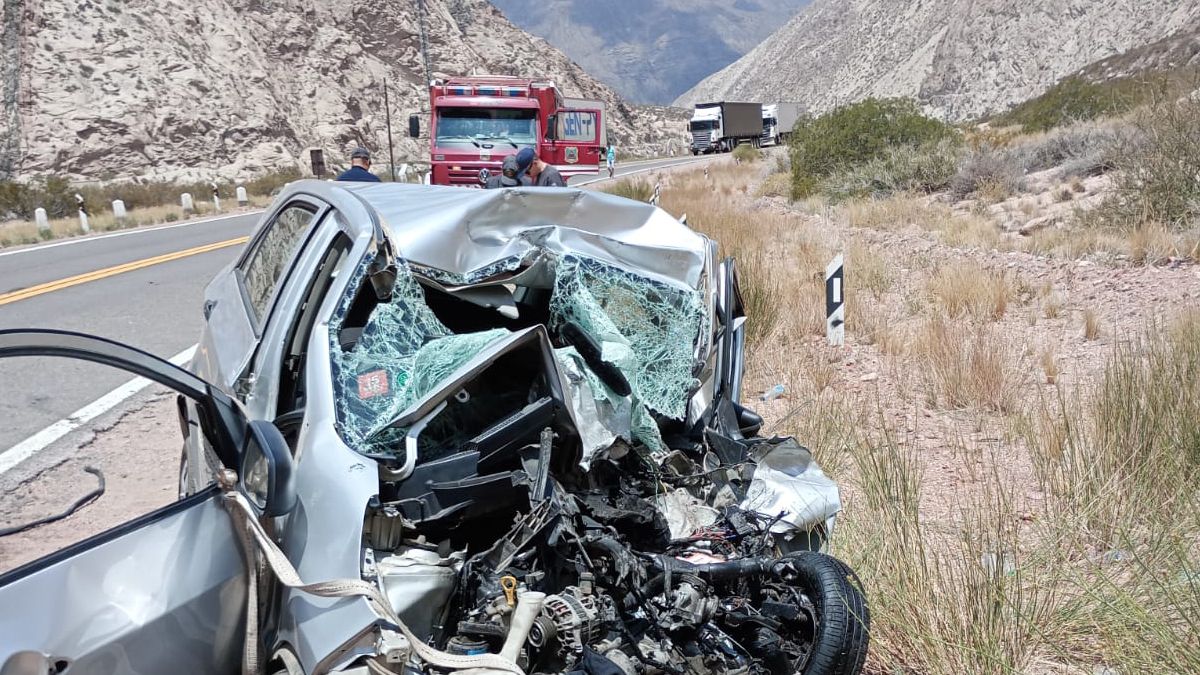 Uno de los accidentes en Mendoza durante este 2024, en el camino de la alta montaña.