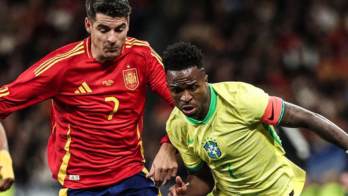 España y Brasil empataron 3 a 3 en el Santiago Bernabéu.