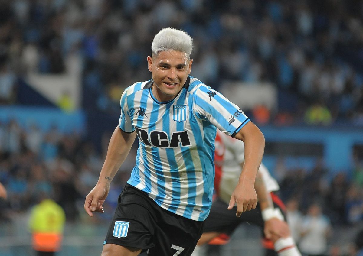 Maxi Salas hizo el único gol de Racing ante River. Maxi Salas hizo el único gol de Racing ante River.