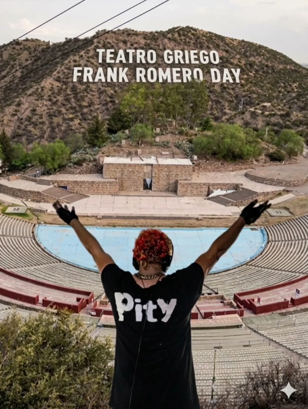 La cuenta de Viejas Locas anunció también la visita de su líder Pity Álvarez al teatro griego de Mendoza. La cuenta de Viejas Locas anunció también la visita de su líder Pity Álvarez al teatro griego de Mendoza.