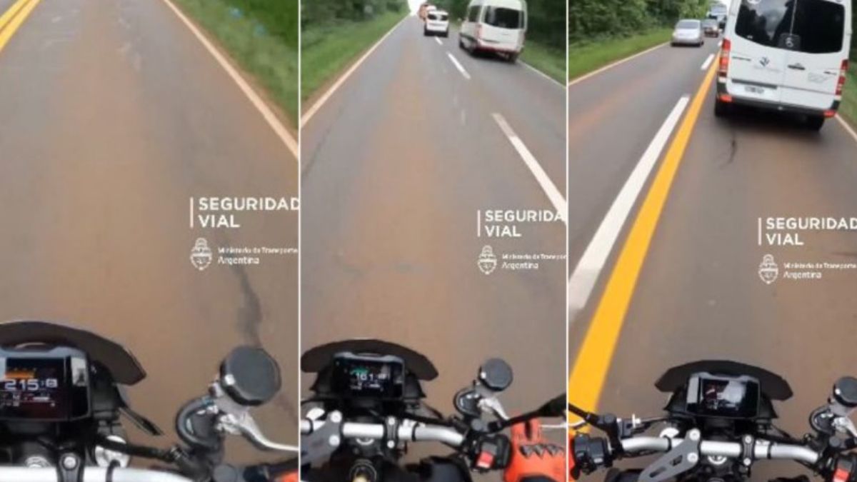 Se filmó manejando su moto a 215 km/h en una ruta donde la máxima permitida es de 60 km/h