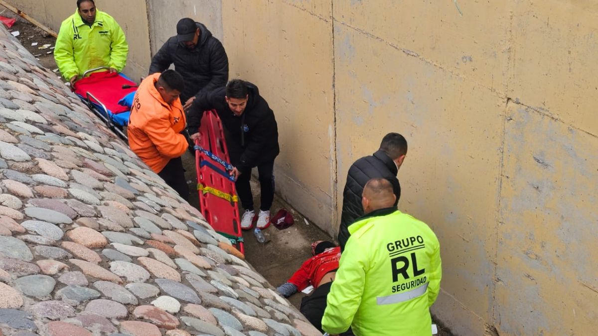 El hincha fue atendido de inmediato por la seguridad del estadio Víctor Legrotaglie, y el partido se tuvo que suspender por media hora, hasta el retorno de la ambulancia. El hincha fue atendido de inmediato por la seguridad del estadio Víctor Legrotaglie, y el partido se tuvo que suspender por media hora, hasta el retorno de la ambulancia.
