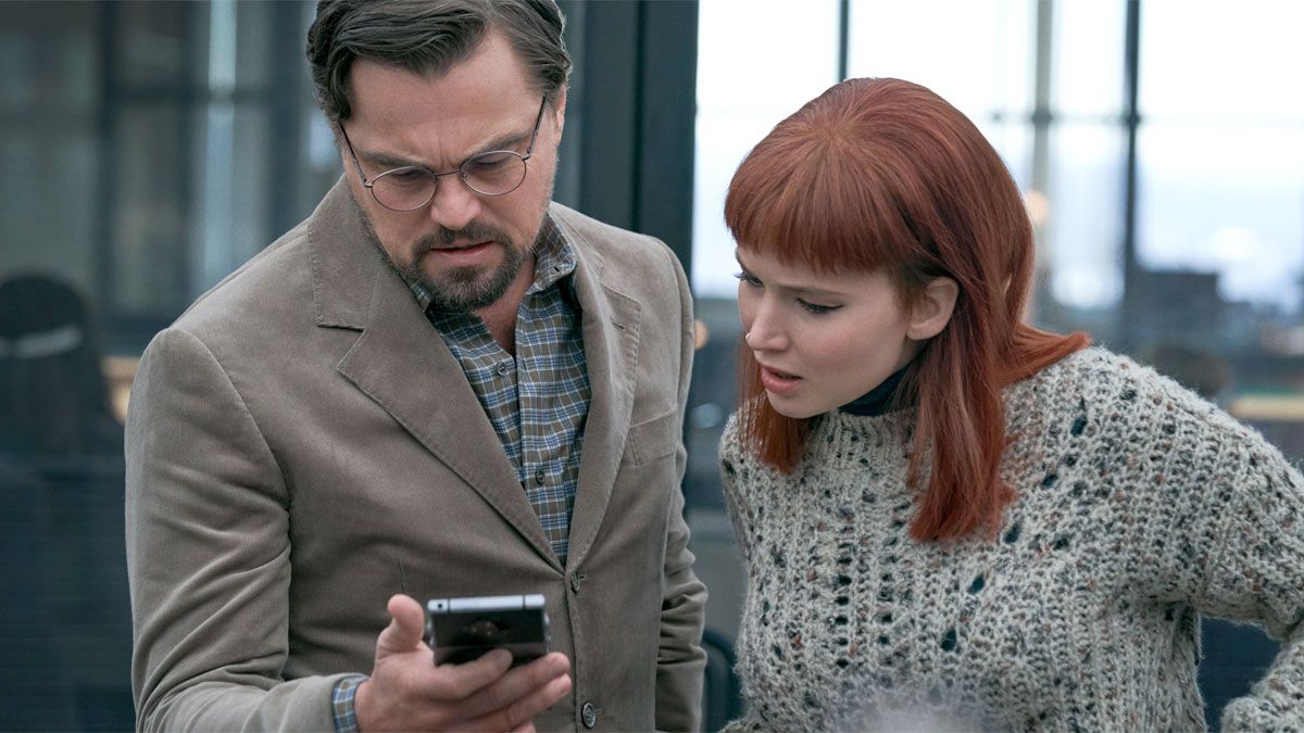 Leonardo DiCaprio y Jennifer Lawrence la rompen como protagonistas estelares de la película de Netflix.