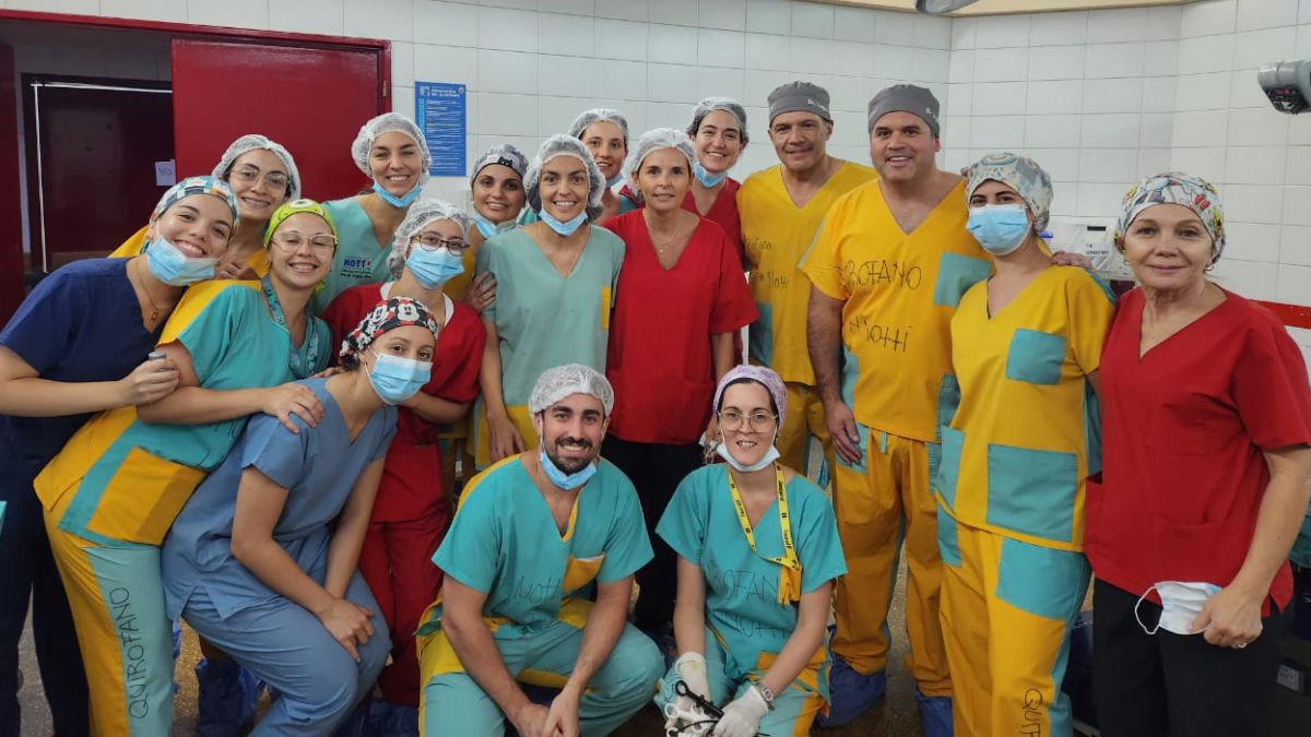 El equipo del Servicio de Cirugía del hospital Notti.