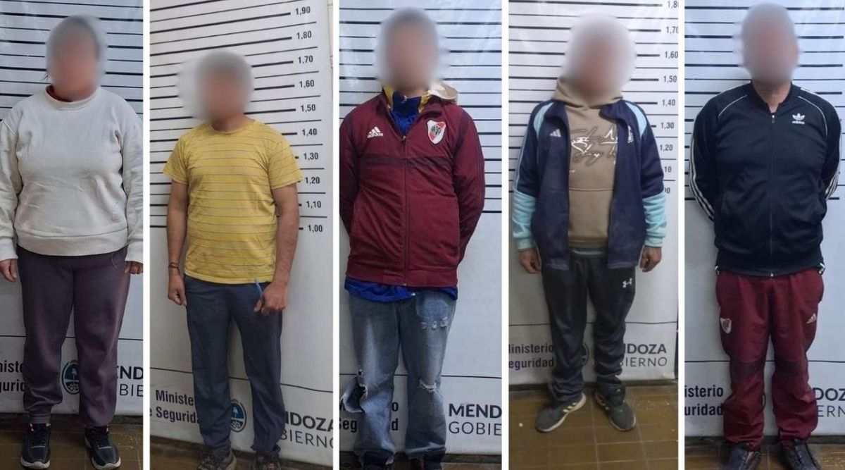 Cinco de los 7 detenidos en Las Heras.