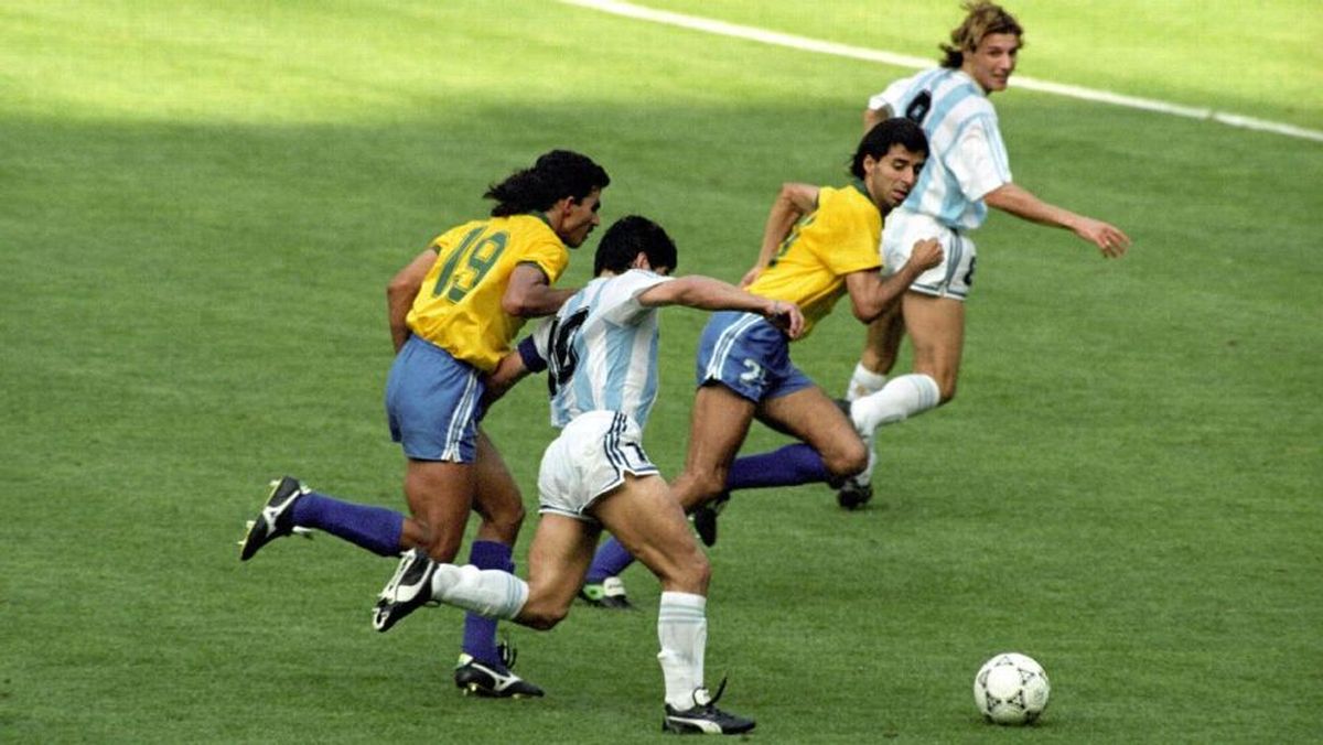 El &uacute;nico antecedentes hist&oacute;rico entre la Selecci&oacute;n argentina y Brasil fue en Italia 90.
