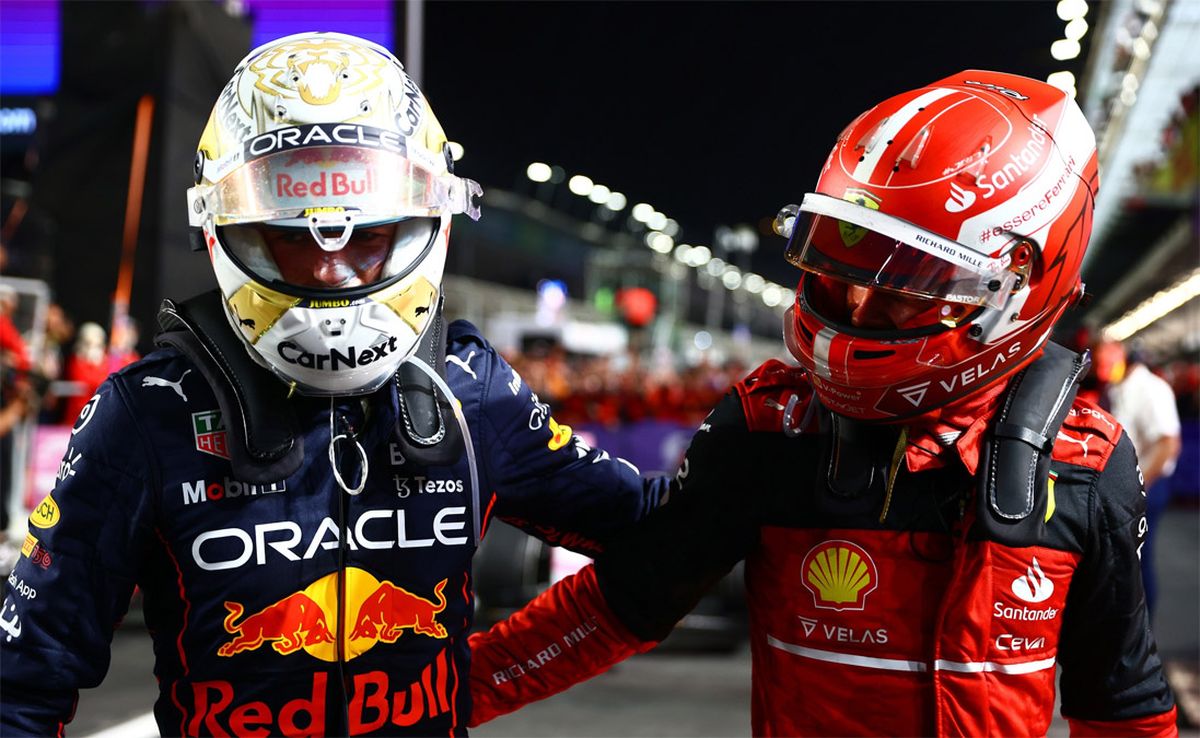 Max Verstappen y Charles Leclerc