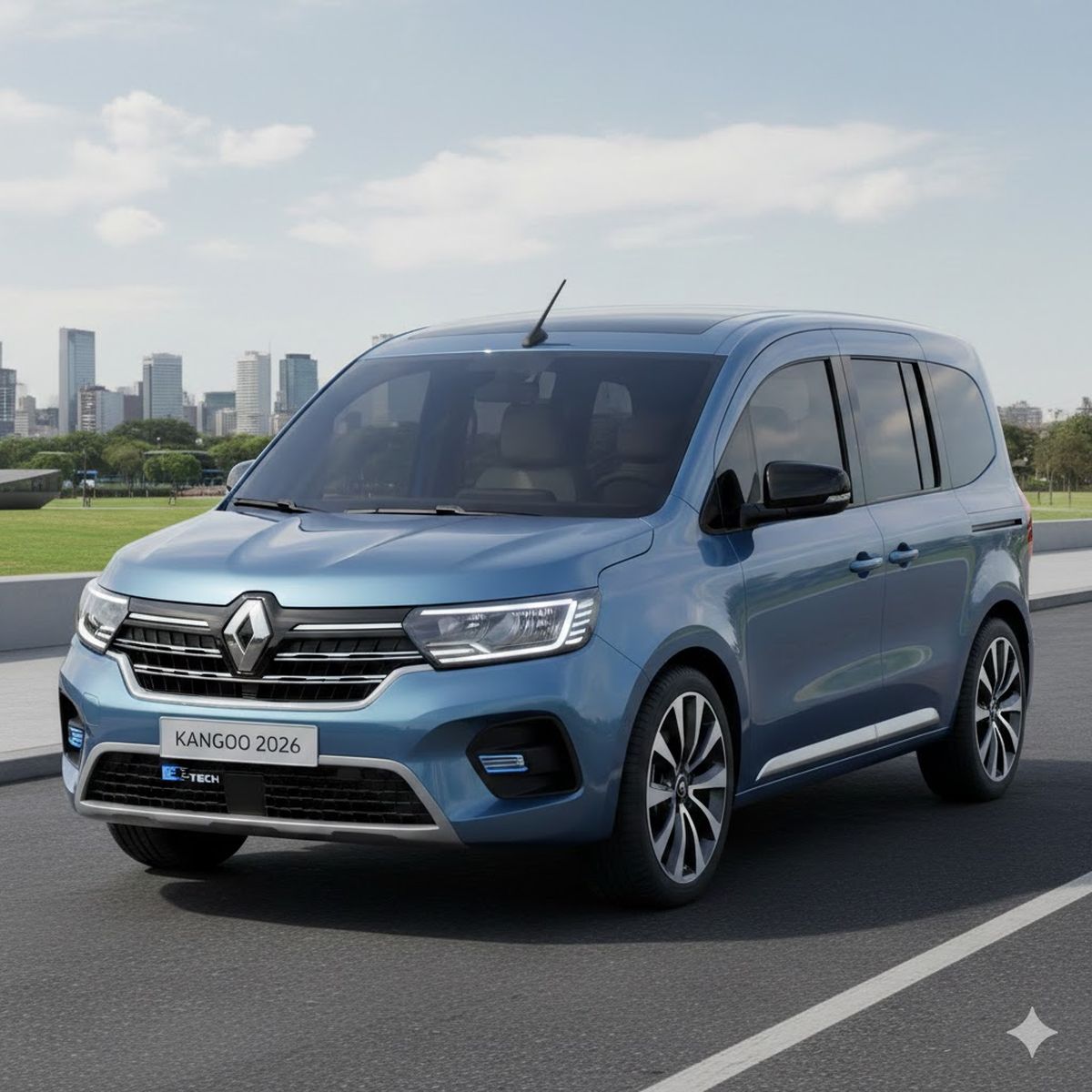 Así sería la nueva versión de la Kangoo, según la inteligencia artificial. Así sería la nueva versión de la Kangoo, según la inteligencia artificial.