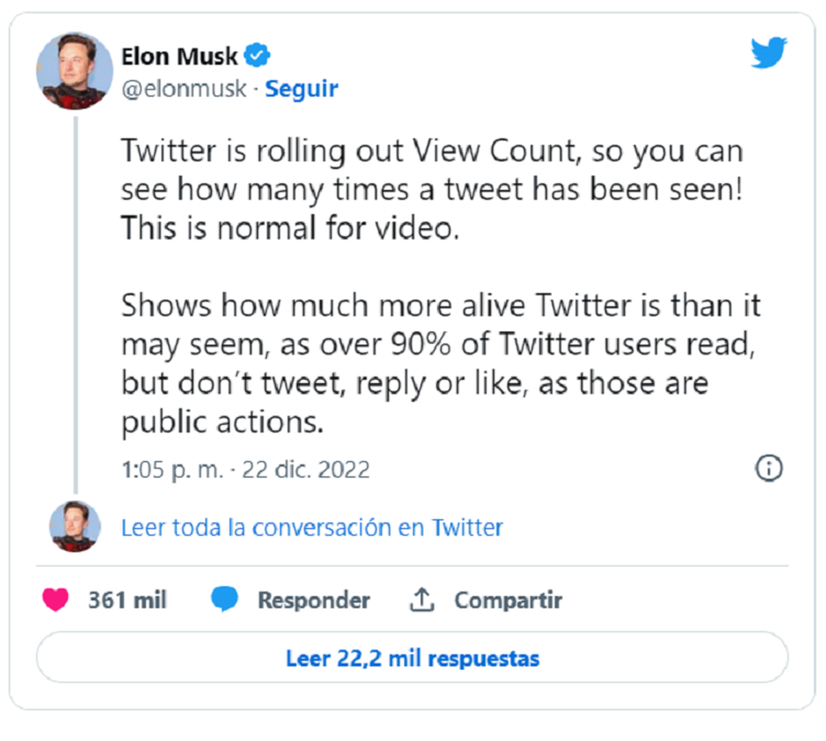 Elon Musk lanza esta nueva función para mostrarle a los usuarios que Twitter está