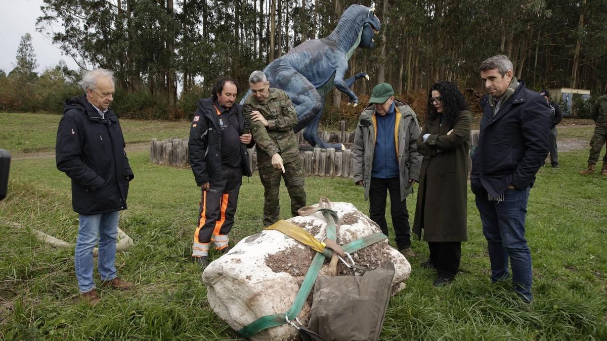 El enorme hueso marca la importancia del descubrimiento. El enorme hueso marca la importancia del descubrimiento.