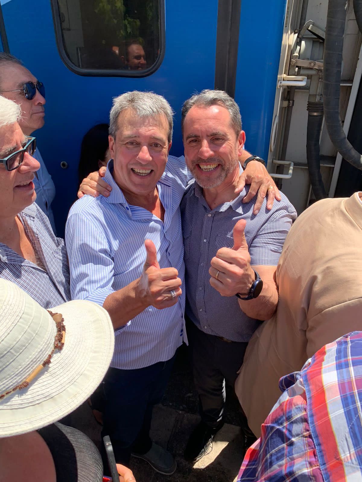 El peronista Adolfo Bermejo junto a Jorge Difonso.