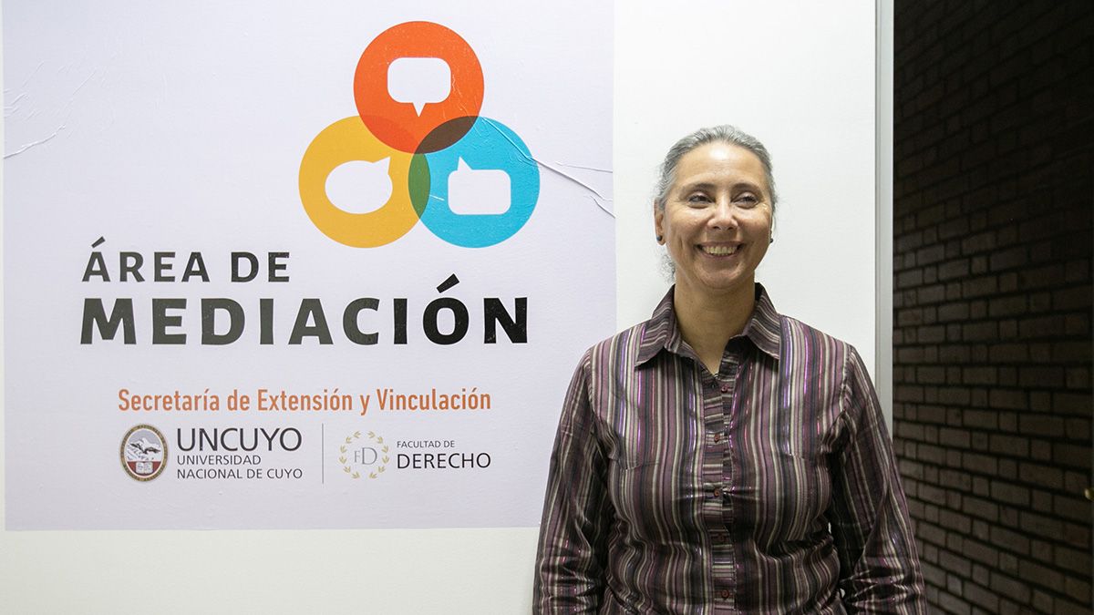 Sara Curi en el nuevo Centro de Mediación.