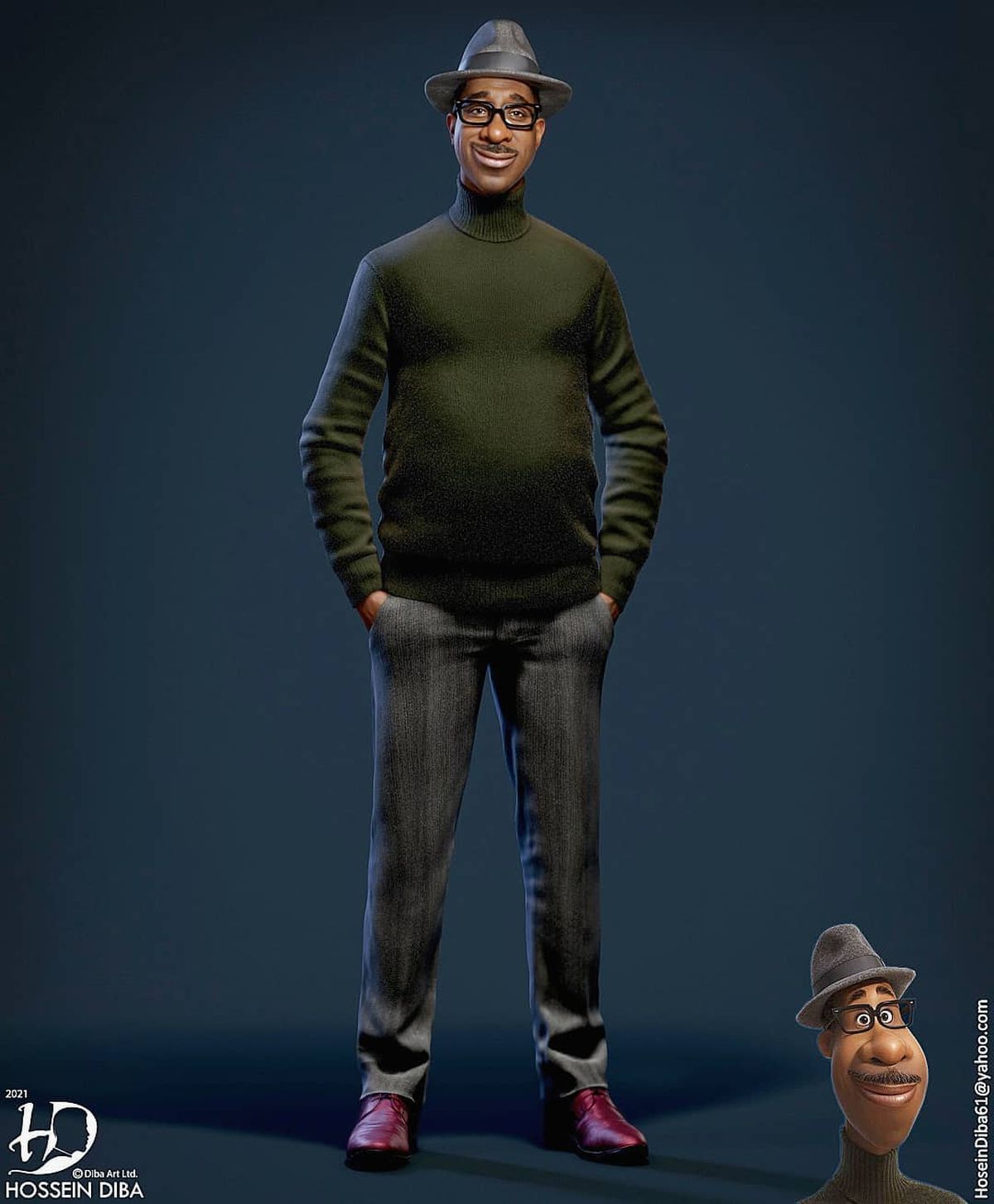 Joe Gardner en la vida real, según la Inteligencia Artificial. Joe Gardner en la vida real, según la Inteligencia Artificial.