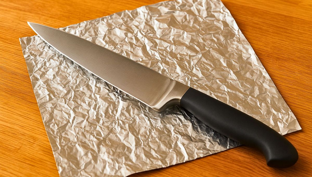 Con tan solo unos retazos de papel aluminio podrás afilar tu cuchillo en menos de 5 minutos. Con tan solo unos retazos de papel aluminio podrás afilar tu cuchillo en menos de 5 minutos.