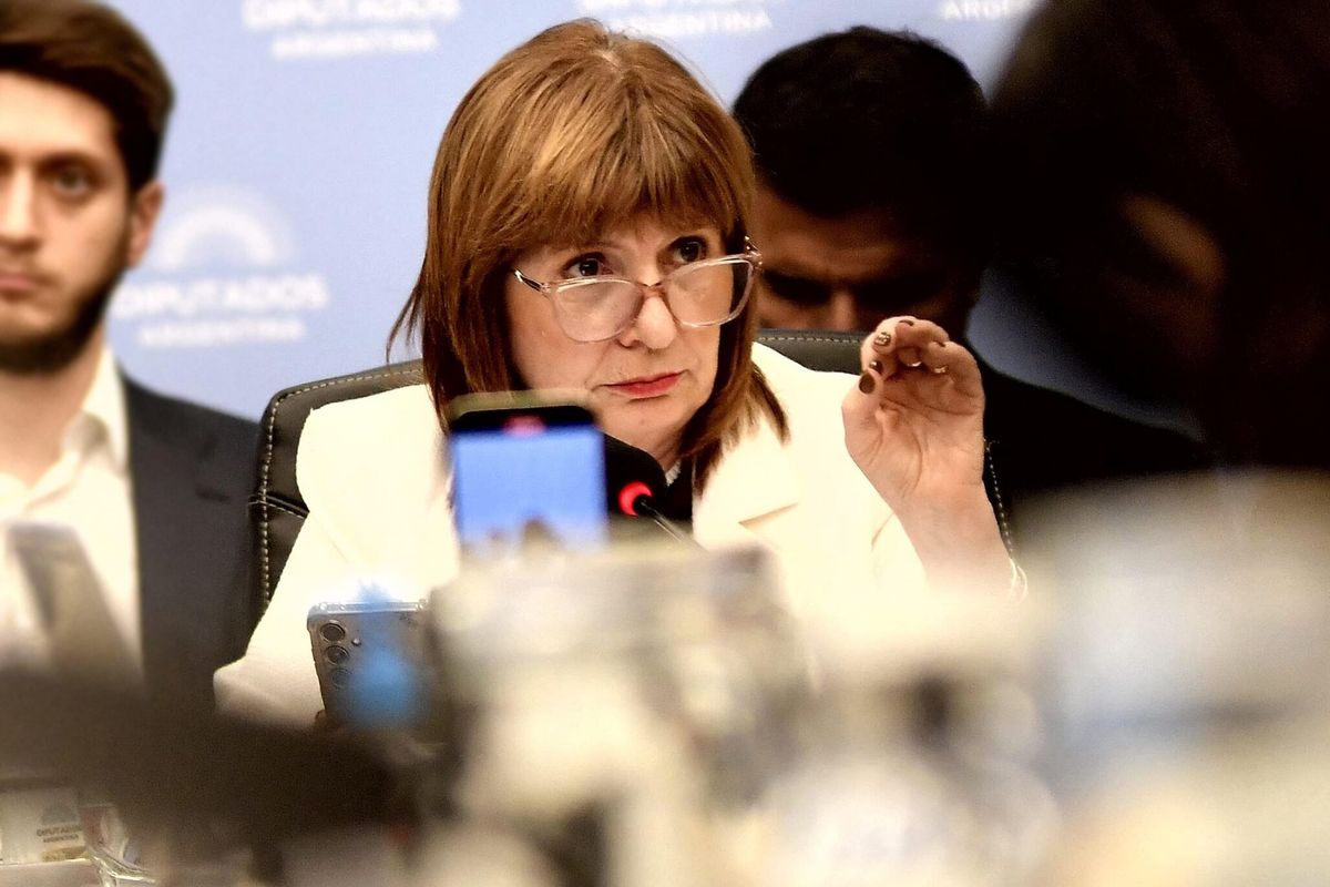 La senadora Patricia Bullrich, jefa de la bancada de la Libertad Avanza.