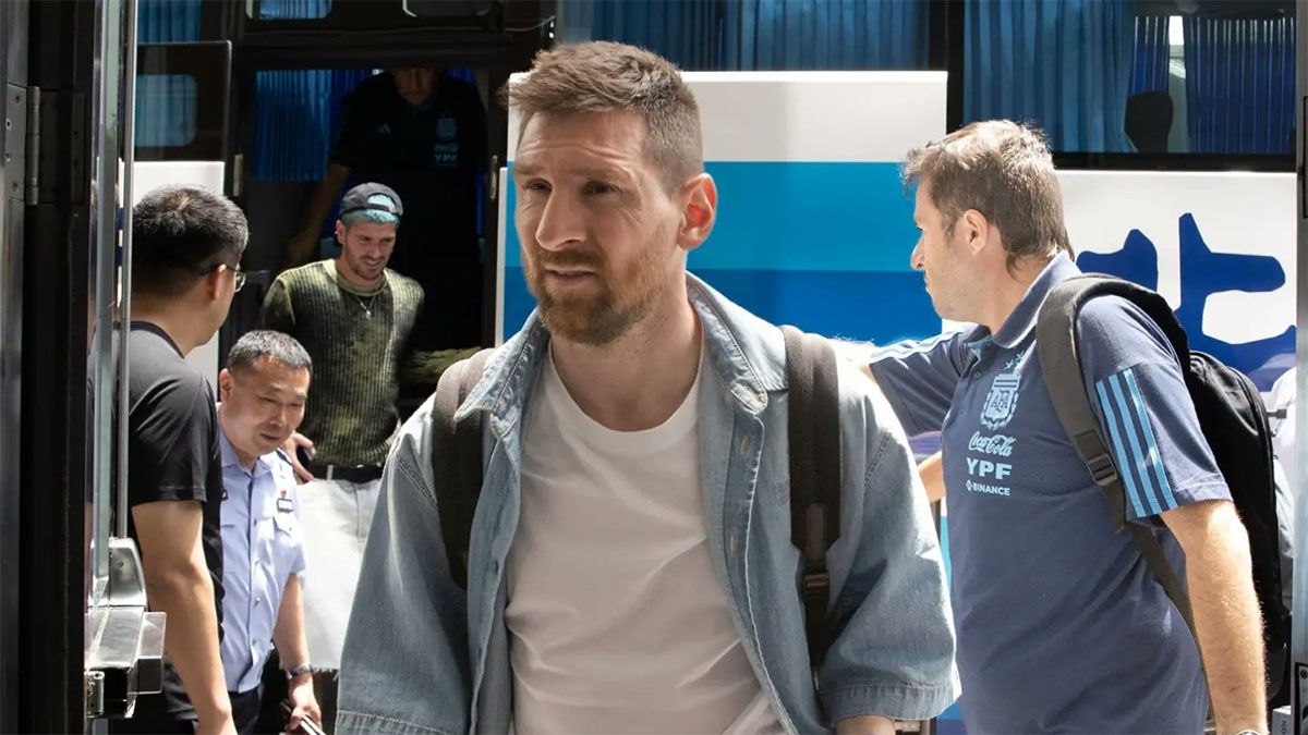 Lionel Messi arribó esta madrugada a China.
