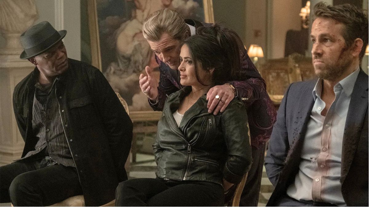 Duro de cuidar 2 tiene a Ryan Reynolds, Salma Hayek, Antonio Banderas y Morgan Freeman. Foto: gentileza Themoviedb. Duro de cuidar 2 tiene a Ryan Reynolds, Salma Hayek, Antonio Banderas y Morgan Freeman. Foto: gentileza Themoviedb.