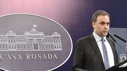 Manuel Adorni en conferencia de prensa.
