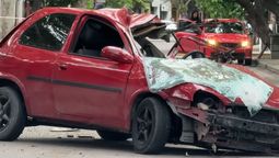 Apareció un nuevo video de la fuga de los jovenes que iban a bordo del Corsa rojo por las calles del centro de Mendoza, escapando de los Preventores.
