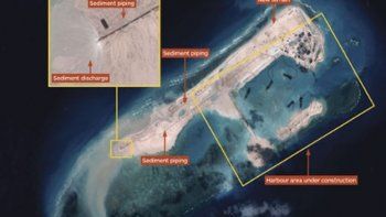 China construye una isla con capacidad militar en una región en disputa