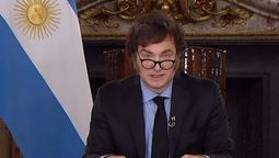 Javier Milei habló este lunes en cadena nacional.